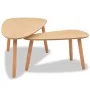 Set of coffee tables 2 units solid brown pine wood by vidaXL, Coffee table - Ref: Foro24-244733, Price: 98,43 €, Discount: %