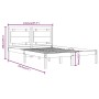 Weißer Massivholzbettrahmen 140x190 cm von , Betten und Lattenroste - Ref: Foro24-3105516, Preis: 142,20 €, Rabatt: %