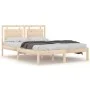 Estructura de cama de madera maciza 140x200 cm de , Camas y somieres - Ref: Foro24-3105535, Precio: 125,51 €, Descuento: %