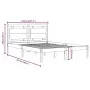 Estructura de cama de madera maciza 140x200 cm de , Camas y somieres - Ref: Foro24-3105535, Precio: 125,51 €, Descuento: %
