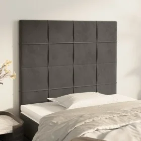 Headboards 2 units of dark gray velvet 80x5x78/88 cm by , Headboards and footboards - Ref: Foro24-3116363, Price: 72,43 €, Di...