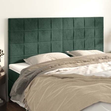 Kopfteile 4 Einheiten aus dunkelgrünem Samt 80x5x78/88 cm von , Kopf- und Fußteile - Ref: Foro24-3116389, Preis: 98,68 €, Rab...