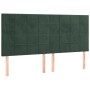 Kopfteile 4 Einheiten aus dunkelgrünem Samt 80x5x78/88 cm von , Kopf- und Fußteile - Ref: Foro24-3116389, Preis: 98,68 €, Rab...
