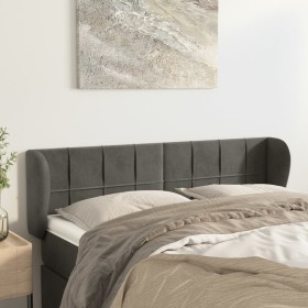 Kopfteil aus dunkelgrauem Samt, 147 x 23 x 78/88 cm von , Kopf- und Fußteile - Ref: Foro24-3117193, Preis: 65,10 €, Rabatt: %