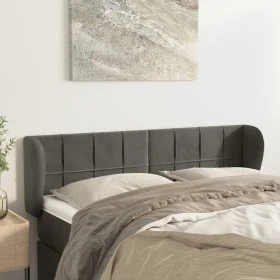 Kopfteil aus dunkelgrauem Samt, 147 x 23 x 78/88 cm von , Kopf- und Fußteile - Ref: Foro24-3117193, Preis: 67,38 €, Rabatt: %