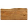 Tablero de mesa borde natural madera maciza mango 80x40x2,5 cm