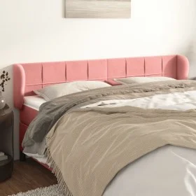 Rosa Samtkopfteil 163x23x78/88 cm von , Kopf- und Fußteile - Ref: Foro24-3117203, Preis: 69,96 €, Rabatt: %