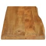 Tablero de mesa borde natural madera maciza mango 80x40x2,5 cm