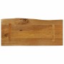Tablero de mesa borde natural madera maciza mango 80x40x2,5 cm