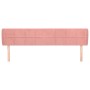 Pink velvet headboard 163x23x78/88 cm by , Headboards and footboards - Ref: Foro24-3117203, Price: 64,80 €, Discount: %