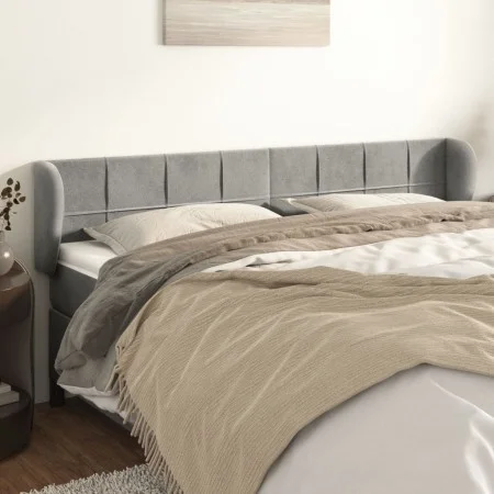 Cabecero de terciopelo gris claro 163x23x78/88 cm de , Cabeceros y pies de cama - Ref: Foro24-3117198, Precio: 89,33 €, Descu...