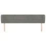 Cabecero de terciopelo gris claro 163x23x78/88 cm de , Cabeceros y pies de cama - Ref: Foro24-3117198, Precio: 89,33 €, Descu...