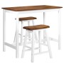 3-teiliges Bartisch- und Hocker-Set aus Massivholz von vidaXL, Möbelsets für Küchen und Esszimmer - Ref: Foro24-245547, Preis...