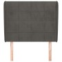 Kopfteil mit dunkelgrauen Samtohren 83x23x118/128 cm von , Kopf- und Fußteile - Ref: Foro24-3117987, Preis: 76,24 €, Rabatt: %