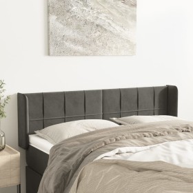 Cabecero de terciopelo gris oscuro 147x16x78/88 cm de , Cabeceros y pies de cama - Ref: Foro24-3118817, Precio: 65,18 €, Desc...
