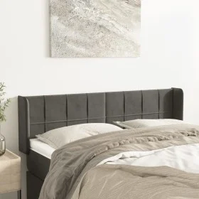 Kopfteil aus dunkelgrauem Samt, 147 x 16 x 78/88 cm von , Kopf- und Fußteile - Ref: Foro24-3118817, Preis: 66,47 €, Rabatt: %