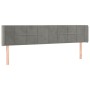 Hellgraues Samtkopfteil 163x16x78/88 cm von , Kopf- und Fußteile - Ref: Foro24-3118822, Preis: 76,79 €, Rabatt: %