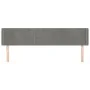 Hellgraues Samtkopfteil 163x16x78/88 cm von , Kopf- und Fußteile - Ref: Foro24-3118822, Preis: 85,06 €, Rabatt: %