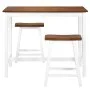 3-teiliges Bartisch- und Hocker-Set aus Massivholz von vidaXL, Möbelsets für Küchen und Esszimmer - Ref: Foro24-245547, Preis...