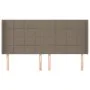 Headboard with ears in taupe gray fabric 203x16x118/128 cm by , Headboards and footboards - Ref: Foro24-3119606, Price: 131,6...