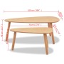 Set de mesas de centro 2 unidades madera maciza de pino marrón de vidaXL, Mesas de centro - Ref: Foro24-244733, Precio: 98,45...