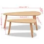 Set of coffee tables 2 units solid brown pine wood by vidaXL, Coffee table - Ref: Foro24-244733, Price: 98,43 €, Discount: %