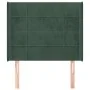 Kopfteil mit dunkelgrünen Samtohren 93x16x118/128 cm von , Kopf- und Fußteile - Ref: Foro24-3119619, Preis: 84,63 €, Rabatt: %