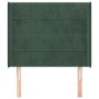 Kopfteil mit dunkelgrünen Samtohren 93x16x118/128 cm von , Kopf- und Fußteile - Ref: Foro24-3119619, Preis: 87,39 €, Rabatt: %