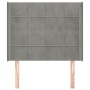 Kopfteil mit hellgrauen Samtohren 83x16x118/128 cm von , Kopf- und Fußteile - Ref: Foro24-3119610, Preis: 73,58 €, Rabatt: %