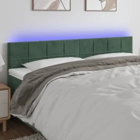 Dunkelgraues Samtkopfteil mit LED 160x5x78/88 cm von , Kopf- und Fußteile - Ref: Foro24-3121669, Preis: 62,93 €, Rabatt: %