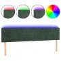 Cabecero con LED de terciopelo gris oscuro 160x5x78/88 cm de , Cabeceros y pies de cama - Ref: Foro24-3121669, Precio: 62,93 ...