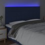 Kopfteil mit LED-Lichtern aus blauem Stoff, 160 x 5 x 118/128 cm von , Kopf- und Fußteile - Ref: Foro24-3122436, Preis: 105,7...
