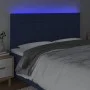 Kopfteil mit LED-Lichtern aus blauem Stoff, 160 x 5 x 118/128 cm von , Kopf- und Fußteile - Ref: Foro24-3122436, Preis: 115,9...