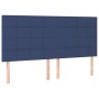 Kopfteil mit LED-Lichtern aus blauem Stoff, 160 x 5 x 118/128 cm von , Kopf- und Fußteile - Ref: Foro24-3122436, Preis: 105,7...