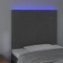Headboard with LED lights dark gray velvet 80x5x118/128 cm by , Headboards and footboards - Ref: Foro24-3122455, Price: 78,35...