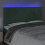 Cabecero con luces LED terciopelo verde oscuro 160x5x118/128 cm de , Cabeceros y pies de cama - Ref: Foro24-3122481, Precio: ...