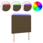Headboard with LED lights dark brown fabric 100x5x118/128 cm by , Headboards and footboards - Ref: Foro24-3122417, Price: 68,...