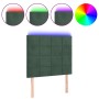 Cabecero con luces LED terciopelo verde oscuro 80x5x118/128 cm de , Cabeceros y pies de cama - Ref: Foro24-3122457, Precio: 5...