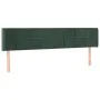 Cabecero con LED de terciopelo verde oscuro 183x16x78/88 cm de , Cabeceros y pies de cama - Ref: Foro24-3123299, Precio: 85,6...
