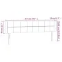 Light gray velvet headboard with LED 163x16x78/88 cm by , Headboards and footboards - Ref: Foro24-3123290, Price: 84,06 €, Di...