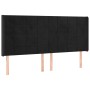 Kopfteil aus schwarzem Samt mit LED 163x16x118/128 cm von , Kopf- und Fußteile - Ref: Foro24-3124104, Preis: 134,29 €, Rabatt: %
