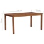 Gartentisch aus massivem Akazienholz, 150 x 90 x 74 cm von vidaXL, Gartentische - Ref: Foro24-44105, Preis: 177,27 €, Rabatt: %