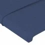 Blue fabric headboard with LED 163x16x118/128 cm by , Headboards and footboards - Ref: Foro24-3124060, Price: 126,82 €, Disco...