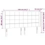 Blue fabric headboard with LED 163x16x118/128 cm by , Headboards and footboards - Ref: Foro24-3124060, Price: 126,82 €, Disco...