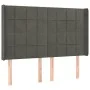 Dunkelgraues Samtkopfteil mit LED 147x16x118/128 cm von , Kopf- und Fußteile - Ref: Foro24-3124097, Preis: 112,99 €, Rabatt: %
