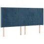Dark blue velvet LED headboard 163x16x118/128 cm by , Headboards and footboards - Ref: Foro24-3124106, Price: 133,45 €, Disco...