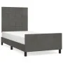 Dark gray velvet bed frame with headboard 80x200cm by , Beds and slatted bases - Ref: Foro24-3125722, Price: 155,86 €, Discou...