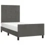 Dark gray velvet bed frame with headboard 80x200cm by , Beds and slatted bases - Ref: Foro24-3125722, Price: 155,86 €, Discou...