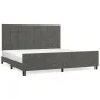 Dark gray velvet bed frame with headboard 200x200 cm by , Beds and slatted bases - Ref: Foro24-3125776, Price: 236,29 €, Disc...