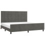 Dark gray velvet bed frame with headboard 200x200 cm by , Beds and slatted bases - Ref: Foro24-3125776, Price: 239,29 €, Disc...